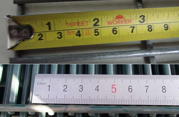 76.2mm x 12.7mm x 4mm (Length x height x Diameter) -- 3″×0.5″×8# -- 358 fence